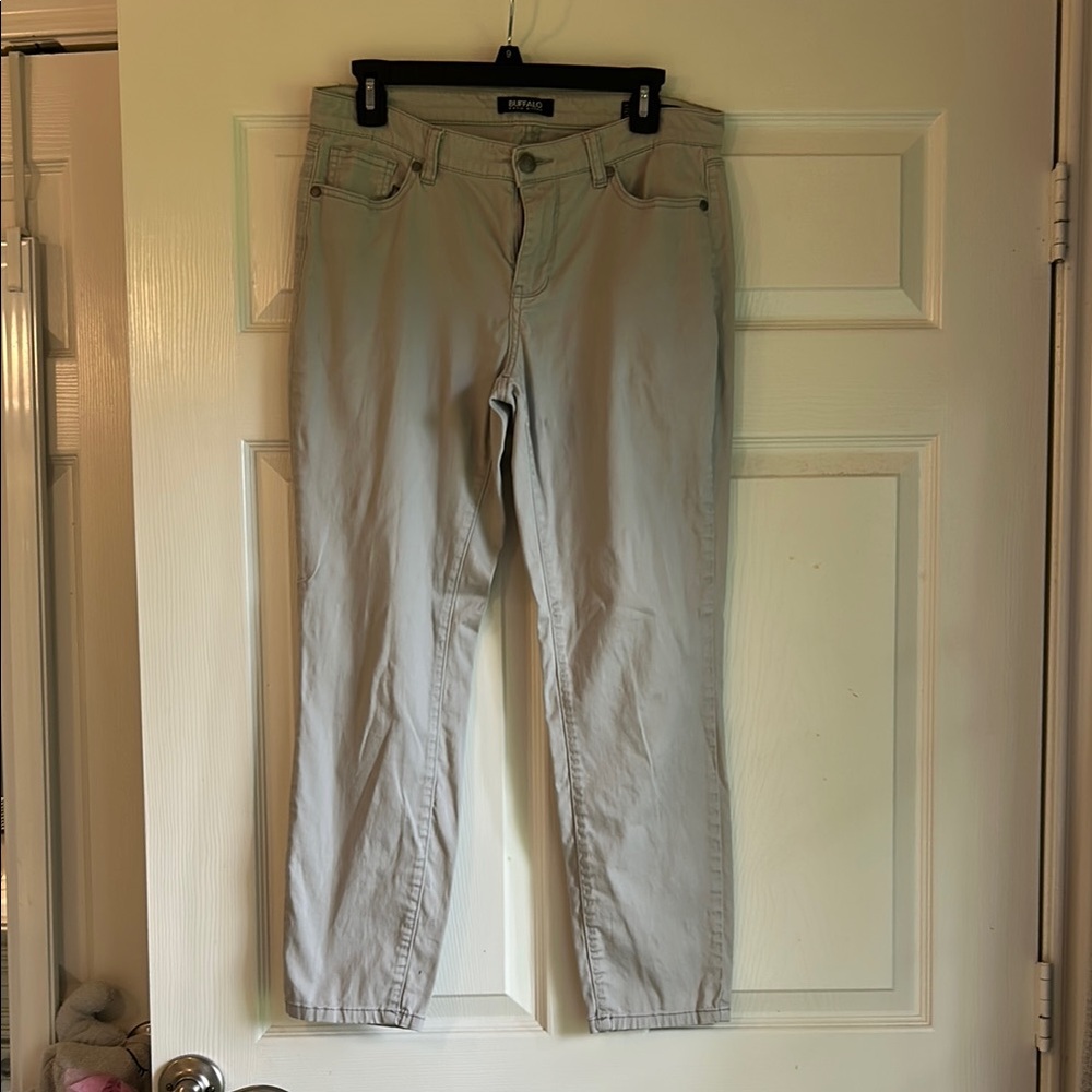 Buffalo David Bitton Light Gray Ankle Pants